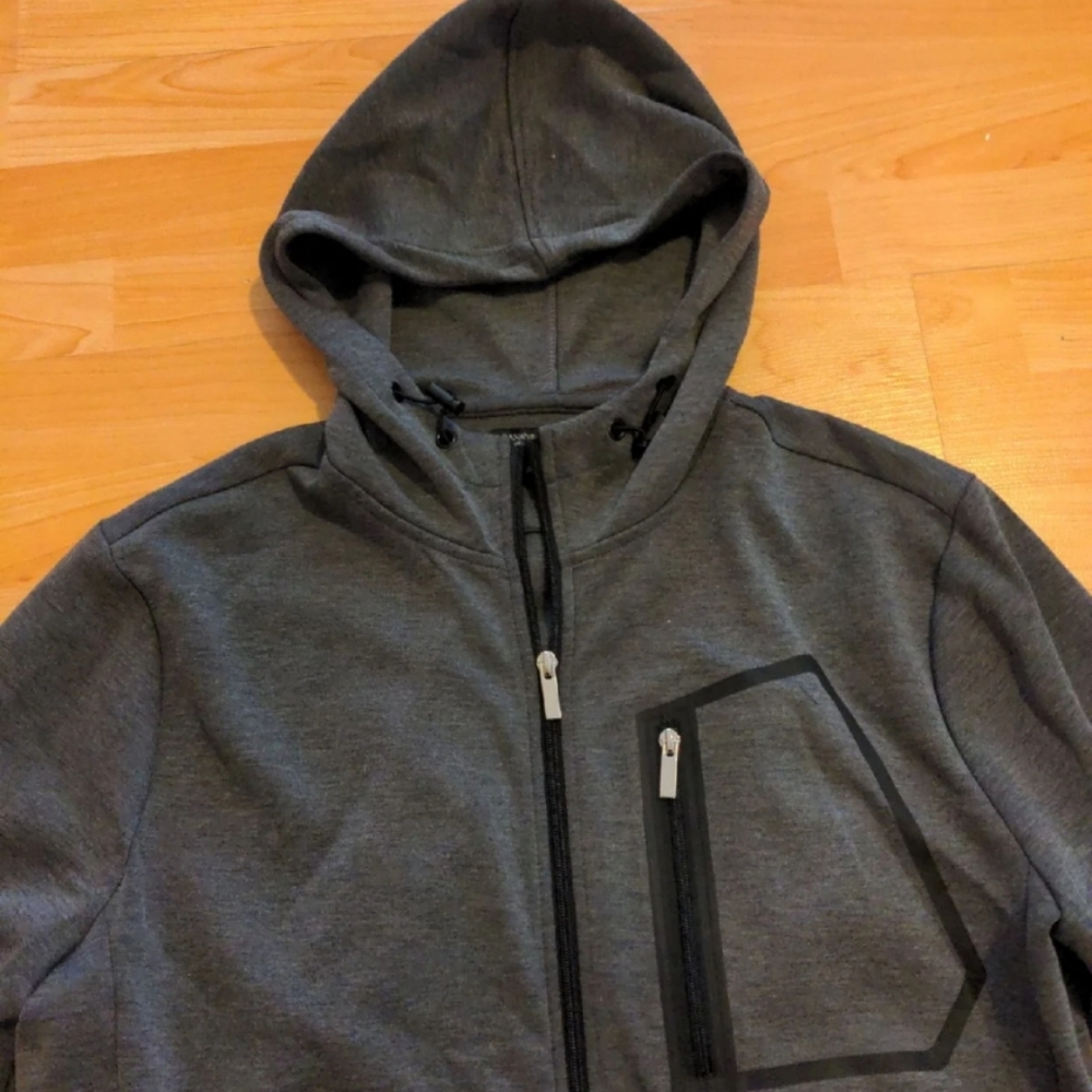 Banana Republic men's hooded full zip sweater. - Picture 2 of 5